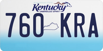 KY license plate 760KRA