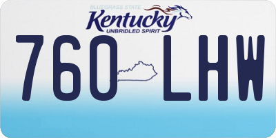 KY license plate 760LHW