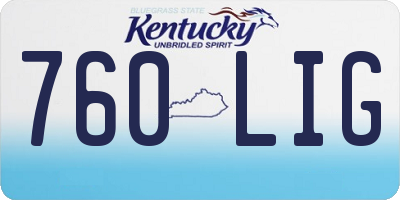 KY license plate 760LIG