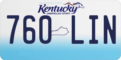 KY license plate 760LIN