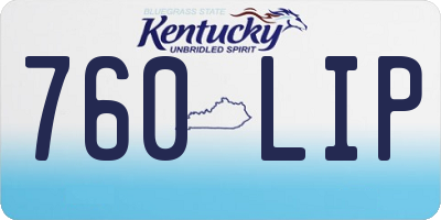 KY license plate 760LIP