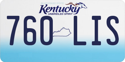 KY license plate 760LIS