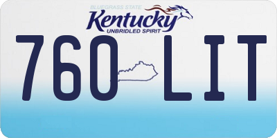 KY license plate 760LIT