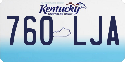KY license plate 760LJA