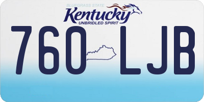 KY license plate 760LJB