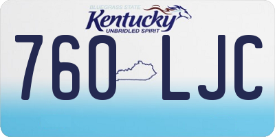 KY license plate 760LJC