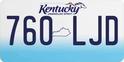 KY license plate 760LJD