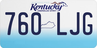 KY license plate 760LJG
