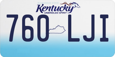 KY license plate 760LJI