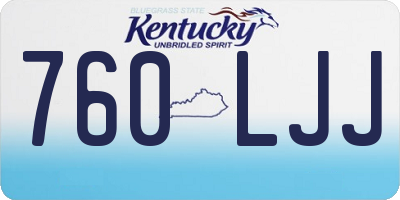 KY license plate 760LJJ