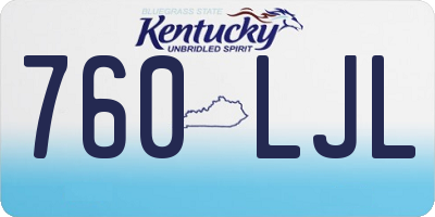 KY license plate 760LJL