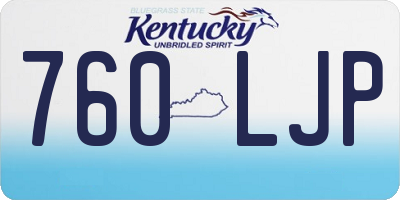 KY license plate 760LJP