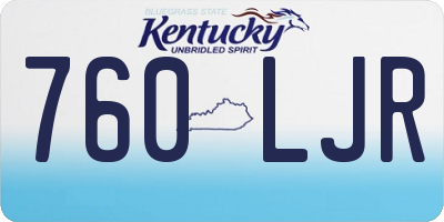 KY license plate 760LJR