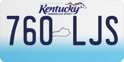 KY license plate 760LJS