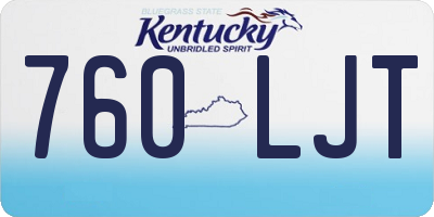 KY license plate 760LJT