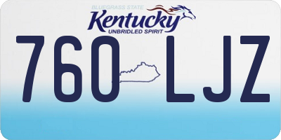 KY license plate 760LJZ