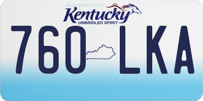KY license plate 760LKA
