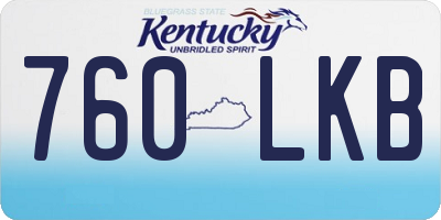KY license plate 760LKB