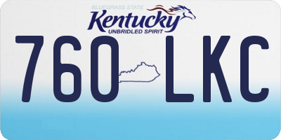 KY license plate 760LKC