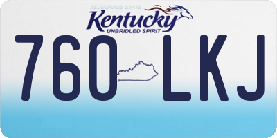 KY license plate 760LKJ