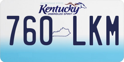 KY license plate 760LKM