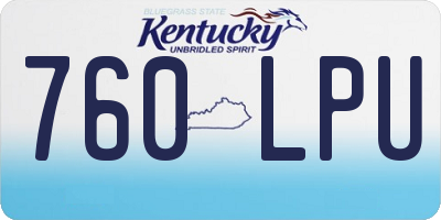 KY license plate 760LPU