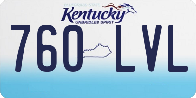 KY license plate 760LVL