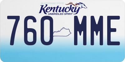 KY license plate 760MME