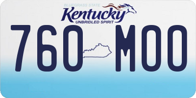 KY license plate 760MOO