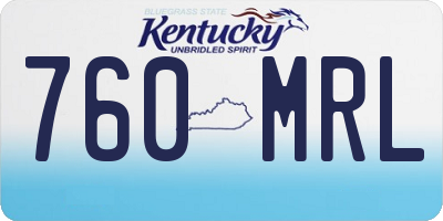 KY license plate 760MRL