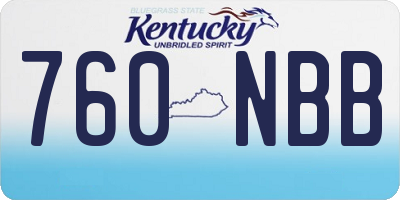 KY license plate 760NBB