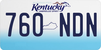 KY license plate 760NDN