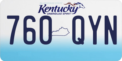 KY license plate 760QYN
