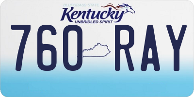 KY license plate 760RAY