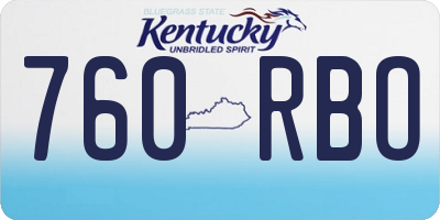 KY license plate 760RBO