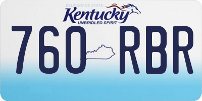 KY license plate 760RBR