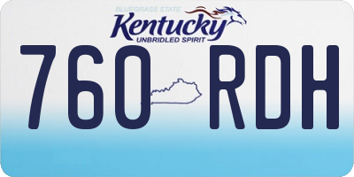 KY license plate 760RDH