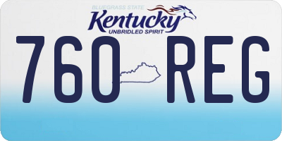 KY license plate 760REG