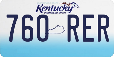 KY license plate 760RER