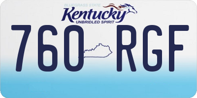 KY license plate 760RGF