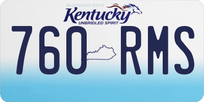 KY license plate 760RMS