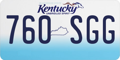 KY license plate 760SGG