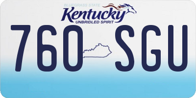 KY license plate 760SGU