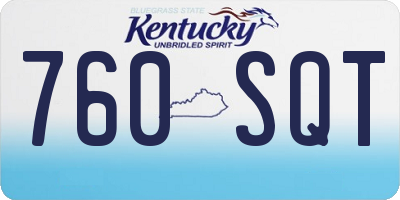 KY license plate 760SQT