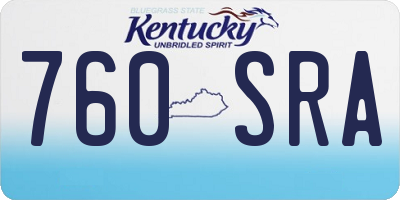 KY license plate 760SRA