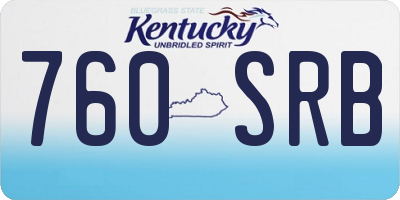 KY license plate 760SRB