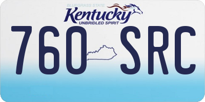 KY license plate 760SRC
