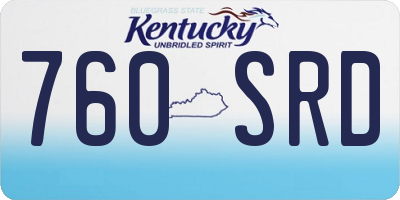 KY license plate 760SRD