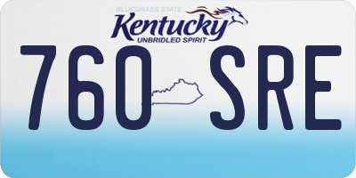 KY license plate 760SRE