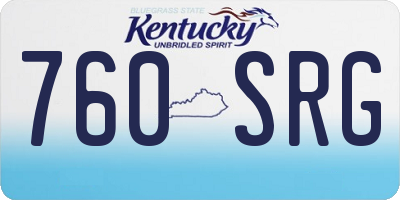 KY license plate 760SRG